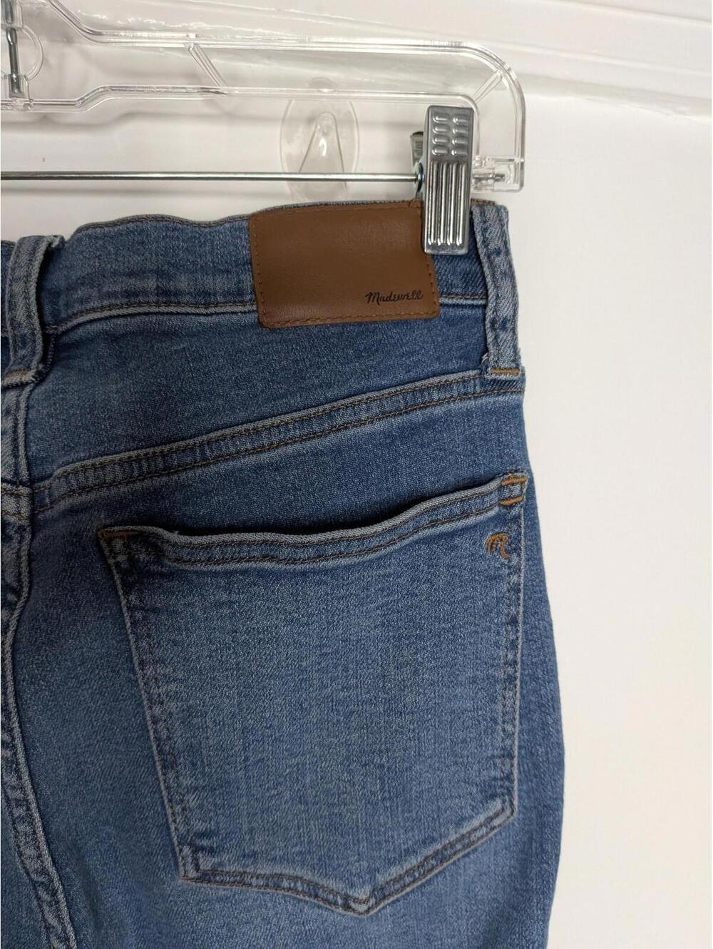 Madewell Jeans Womens 27 Blue 9" Mid-Rise Skinny Crop Button Fly Denim Pants - Picture 3 of 6